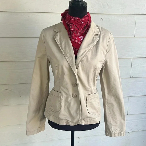Vintage Old Navy Tan Khaki Blazer Size M - Picture 1 of 12